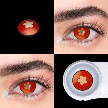 Красные контактные линзы ELITE Lens Красный цветок 2 шт