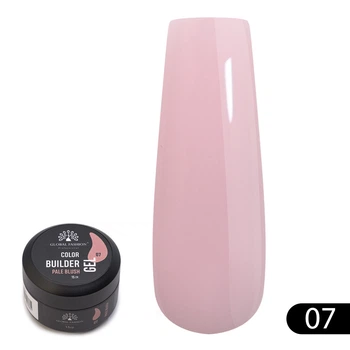 Гель для моделирования ногтей Global Fashion Color Builder Gel №07 Pale Blush 15 мл (Бежевый)