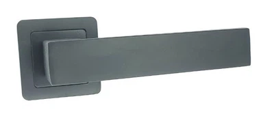 Ручка на квадратной розетке TRION FLASH 74 AL-AL MB (black)
