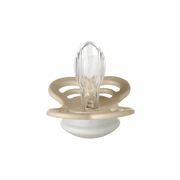 Соска пустышка BIBS Supreme Silicone Symmetrical (симметричная) 0-6 мес – Vanilla GLOW (светится в темноте)