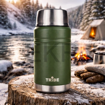 Термос харчовий Tribe Jar Food 700мл з нержавіючої сталі оливковий T-DE-0023-olive