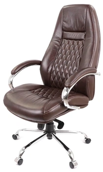 Кресло АКЛАС Луизиана MB (GB-242CC) (Кожа LC-K Dark brown/PU Dark brown)