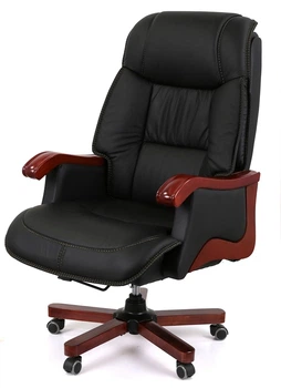 Кресло АКЛАС Галахад EX RL (Кожа LC-A Black/PU Black)