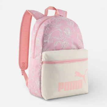 Рюкзак спортивний 22 л вміщує формат А4 Puma Phase Essentials 09116904 Wild Pink-Alpine Snow-Floral AOP (4069162047090)