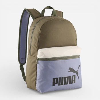 Рюкзак спортивный 22 л вмещает формат А4 Puma Phase Essentials 09117509 Loden Green-Gray Sky (4069162047137)
