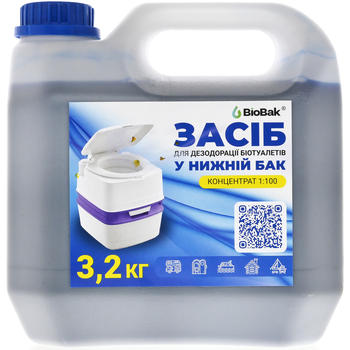 Рідина для біотуалету BioBak для нижнього бака 3,2 кг
