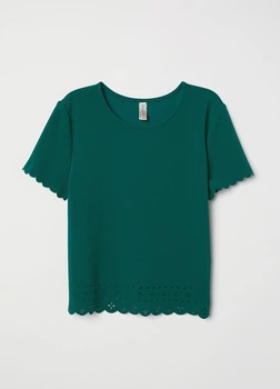 Блузка H&M S Темно-зеленый 0665325_02