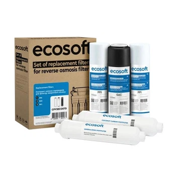 Комплект з 5 картриджів для фільтра зворотного осмосу Ecosoft Standard з мінералізатором CPV5POSTMIN