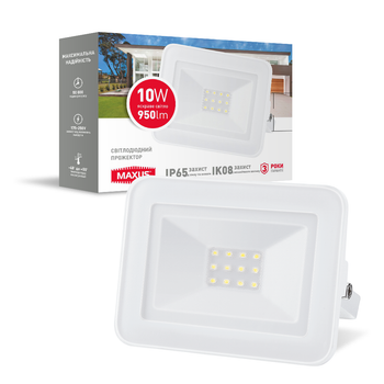 Світлодіодний прожектор MAXUS FL-02 10W, 5000K (1-MFL-02-1050)