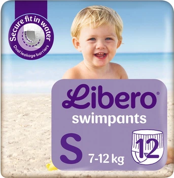 Подгузники-трусики детские для плавания Libero Swimpants Small 7-12 кг 12 шт (7322541981659)