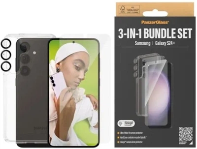 Zestaw etui + szkło Panzer Glass 3-in-1 Bundle Set do Samsung Galaxy S24 Plus Transparent (B1214+7351)