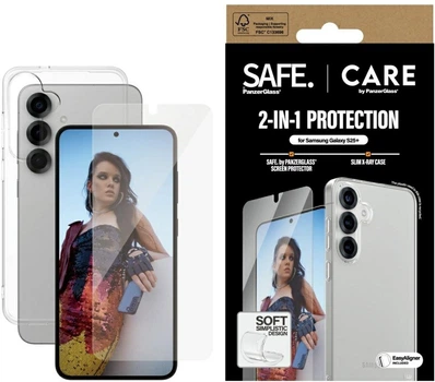 Zestaw etui + szkło Panzer Glass CARE Fashion 2-in-1 Bundle do Samsung Galaxy S25 Plus Transparent (5715685016073)