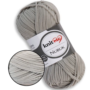 Knit Me Nubuk, Светло-серый №7149 - пряжа Книт Ми Нубук микровельвет, 50г / 165м, полиэстер, для сумок, аксессуаров, замшевая фактура