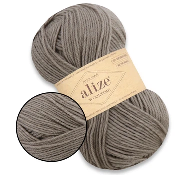Alize Wooltime, Каменный №283- теплая пряжа для носков и зимних изделий, Ализэ Вултайм 100 г / 200 м, 75% шерсть / 25% полиамид