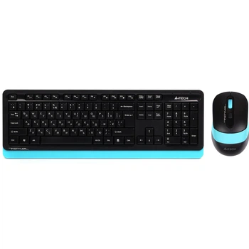 Бездротовий комплект клавіатура та миша A4Tech FG1010 2.4 ГГц Black-Blue (FG1010 Blue)