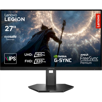 Монітор ігровий 27" Lenovo Legion 27U-10 IPS 3840x2160 160 Гц 300 кд/м² Raven Black (67D1GAC1UA)