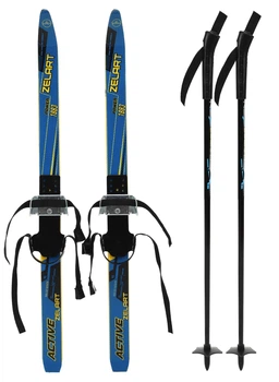 Лижі бігові дитячі з палицями Zelart SK-0881-90B One Size Різнокольоровий (6864f0573c489e1d7b7a1956)