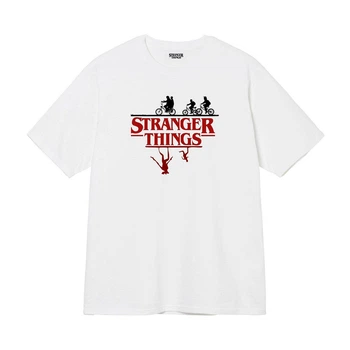 Біла Футболка LOYS Stranger Things Upside Down Art футболки Дуже дивні Справи унісекс S