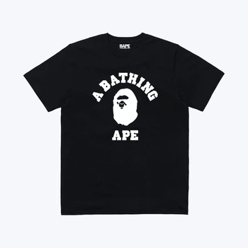 Чорна Футболка LOYS BAPE Logo чорні футболки Бейп Бейп унісекс XS