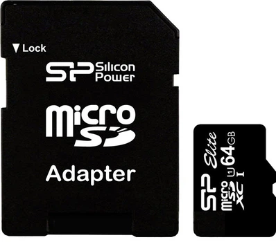 Карта пам'яті MicroSDXC 64 GB SILICON POWER Elite Color C10 UHS-I + adapter SP064GBSTXBU1V21SP