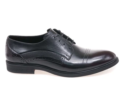 Туфлі комфорт чоловічі IKOS 473-9/BLACK+RED LEATHER 42 Чорний
