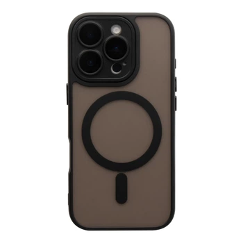 Чохол TPU+PC Magnetic Matte Camera Lens with Magsafe для iPhone 16 Pro Max Black
