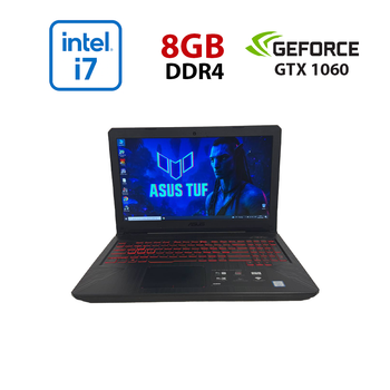 Игровой ноутбук Б-класс Asus TUF Gaming / 17.3" (1920x1080) IPS / Intel Core i7-8750H (6 (12) ядер по 2.2 - 4.1 GHz) / 8 GB DDR4 / 256 GB SSD / nVidia GeForce GTX 1060, 3 GB GDDR5, 192-bit / WebCam / HDMI б/у
