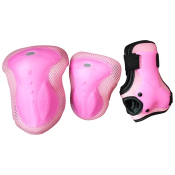 Защитные детские наколенники и налокотники X-TREME PE-805-Pink розовые