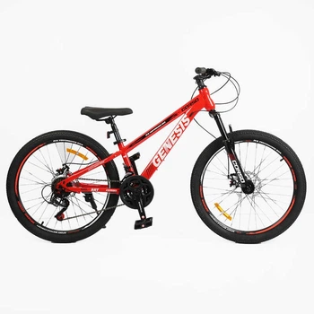 Велосипед двоколісний спортивний Corso G-24311 «Genesis» (колеса Ø24"/гума, рама: 11"/сталь, швидкостей: 21, обладнання SunRun)