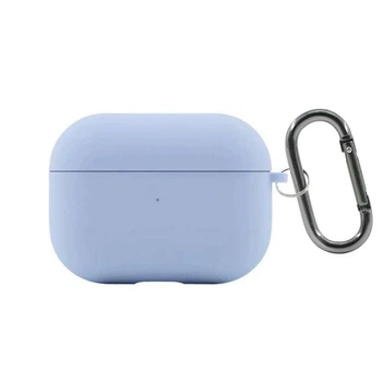 Силиконовый чехол Premium Soft Touch Silicone Case с микрофиброй для AirPods Pro 2 с карабином Lilac