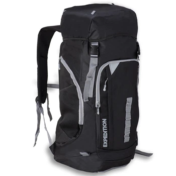 Большой туристический рюкзак Semi Line 45 Black (A3046-1) 45 л треккинговый рюкзак для походов, кемпинга, горного туризма и путешествий, водостойкий, с анатомической спинкой, дождевым чехлом и креплением для треккинговых палок