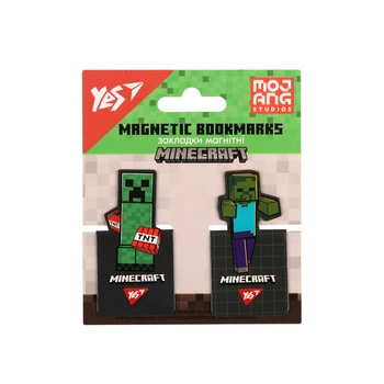 Закладинки для книг магнітні YES 708397 Minecraft (2шт) /708397/