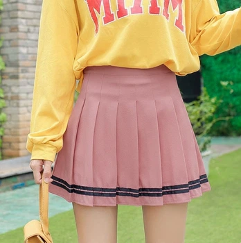 Спідниця плісе в тенісному стилі з полосками Honey Fashion Accessories XS/S рожевий (50к020/1)