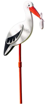 Дерев’яний декоративний штекер Goki Лелека з немовлям XL, 100 см (63890)(4013594638906)