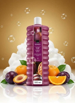 Пена для ванны Avon Senses «Пряная слива» с ароматом томленой сливы и пряного апельсина, 500 мл.