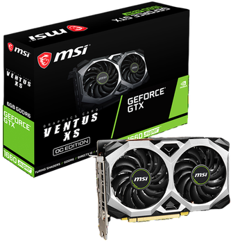 Відеокарта GeForce GTX 1660 Ti 6GB MSI Ventus XS OC (GTX 1660 Ti VENTUS XS 6G OC) Б/В