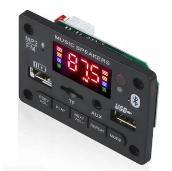 MP3-плеєр 5V-12V вбудований модуль Bluetooth 5.0 AIYIMA карта SD / USB / AUX / MIC + пульт