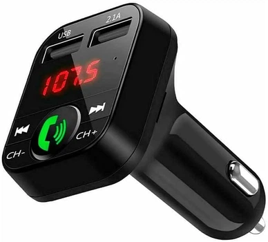 FM-трансмиттер для авто NK FM2102 Bluetooth V5.0 Hands-Free микрофон два USB QC 2.1A 12/24V - Уценка