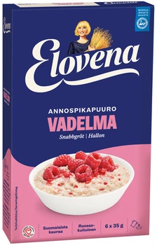 Упаковка Овсяная каша ELOVENA с малиной 210 г х 9 шт