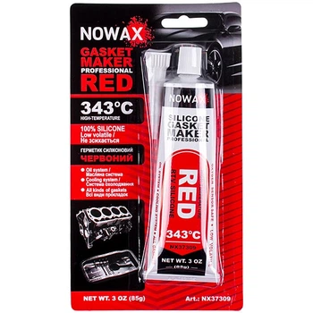 Герметик силиконовый (высокотемпературный) прокладок Nowax NX37309 85g красный