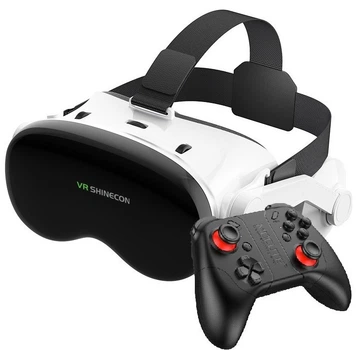 VR LUX PRO Окуляри віртуальної реальності VR SHINECON G18EB Bluetooth для смартфонів 4.7-6.7" та геймпад Mocute 053