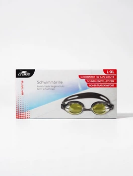 Окуляри для плавання Crane Sports L-XL з 100% UV-захистом, протитуманні, швидке регулювання