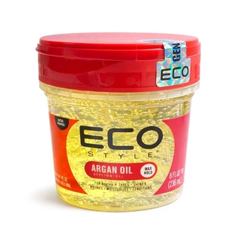 Гель для укладки Ecoco стайлинг всех типов волос легкой фиксации, для придания гибкой формы и блеска с аргановым маслом 236 мл Eco Style Argan Oil