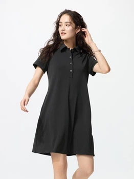 Платье-футболка короткое летнее женское UNIQLO 147275393 XL Черное (1159853851)