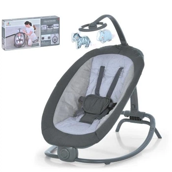 Дитячий шезлонг гойдалка Mastela 6605 Fold Up Rocker Темно-сірий