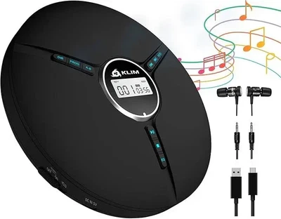 Портативный CD-плеер KLIM Discman Pro с наушниками и аккумулятором, MP3/WMA