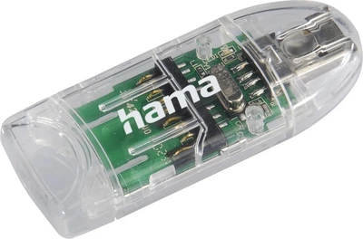 Czytnik kart Hama 8w1 USB 2.0 SD / microSD Transparent (4007249910929)