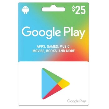 Электронный ключ Гугл Плэй / Google Play Gift Card пополнение бумажника (счета) своего аккаунта на сумму 25 usd, US-регион
