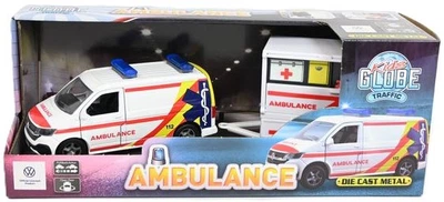 Автомобіль Kids Globe Volkswagen ambulance з причепом 520422 (8713219538180)