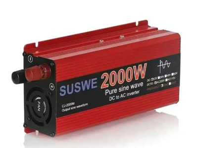 Інвертор для холодильників, котлів 12V на 220V (потужність 2000W, чиста синусоїда)